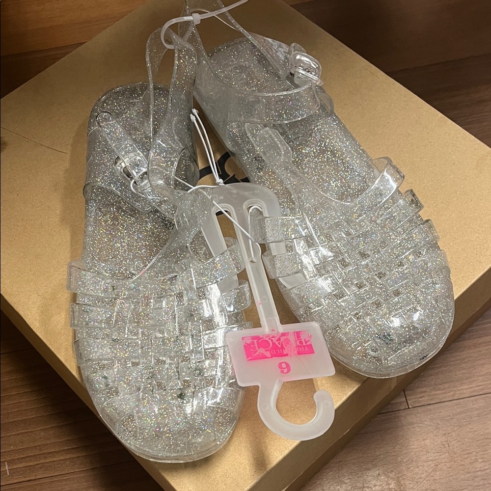 The Children's Place Silver Glitter Sandals